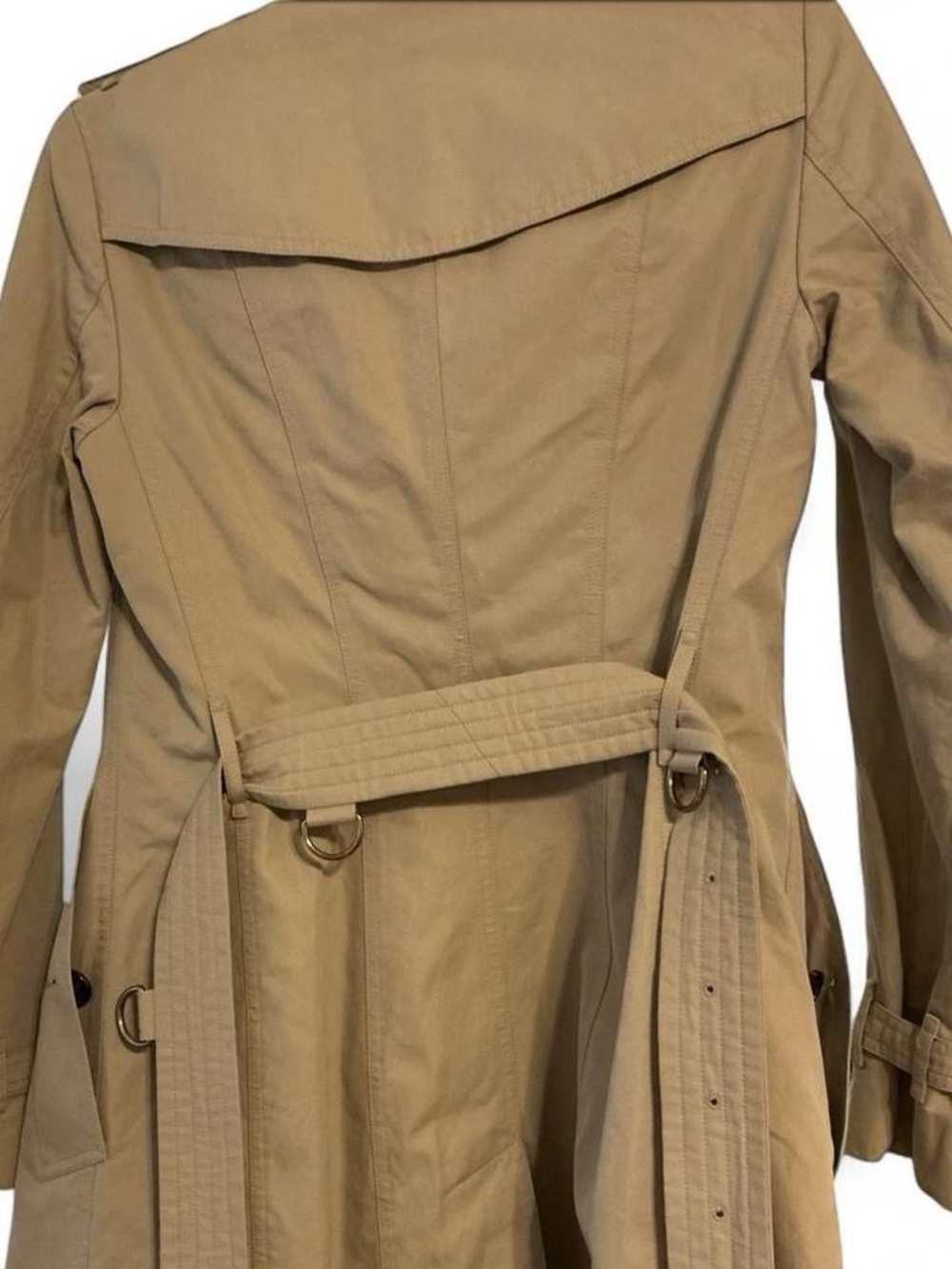 Burberry The Sandringham mid-length US 2 Trench Coat in Honey - Picture 4 of 6
